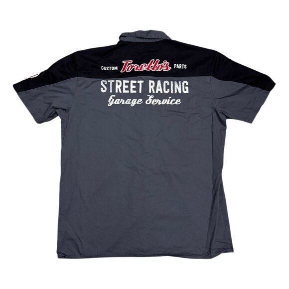 FAST & FURIOUS Dom Toretto Car Racing Mechanic Short Sleeve Shirt Mens XL - Picture 3 of 5